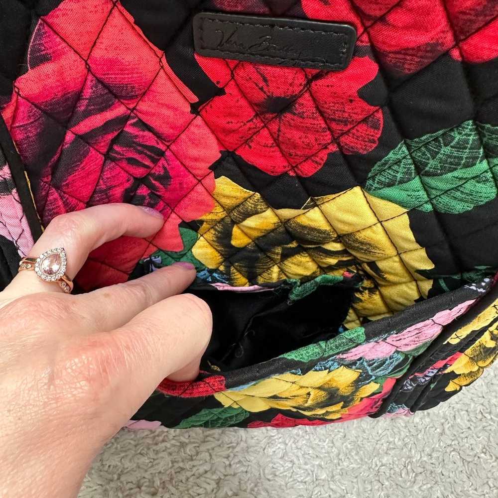 Vera Bradley Havana Rose Large Tote Bag Zip Close… - image 6