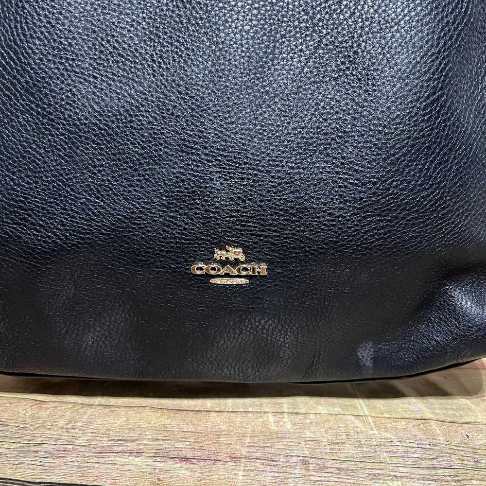 Coach Black Pebbled Leather Town Tote - image 3