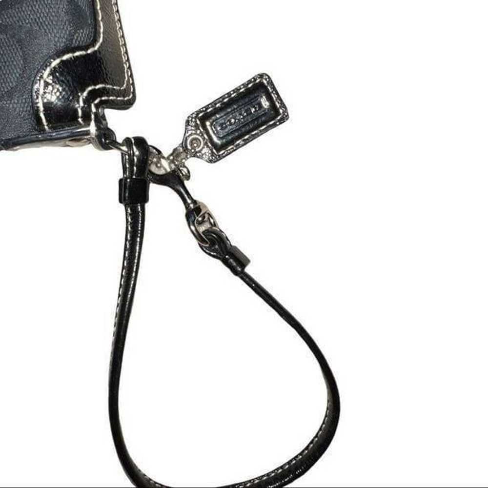 Coach wristlet black with silver hardware - image 3