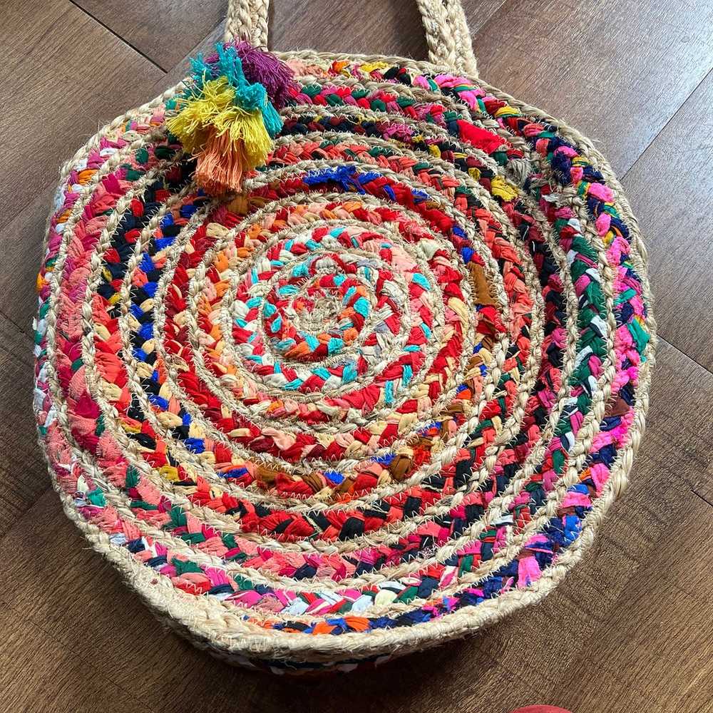 Nordstrom Shiraleah Jute Circular Colorful Croche… - image 10