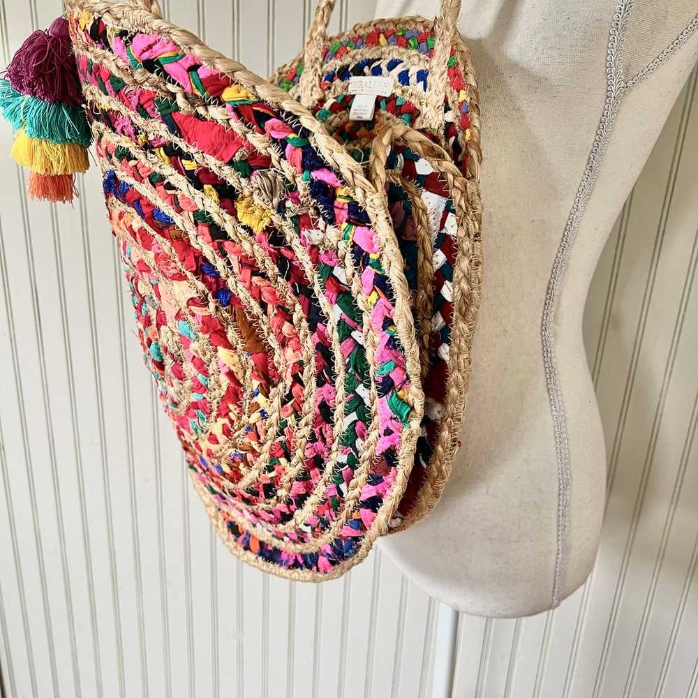 Nordstrom Shiraleah Jute Circular Colorful Croche… - image 5