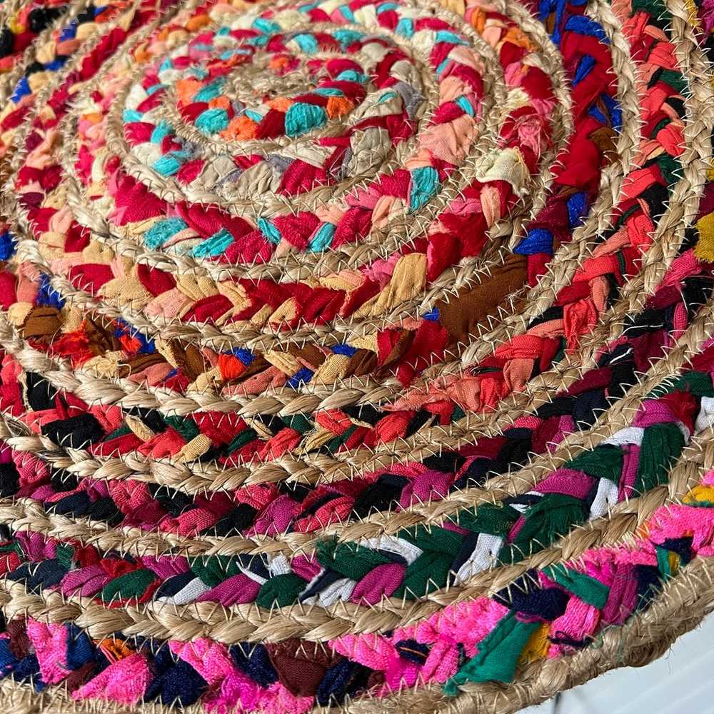 Nordstrom Shiraleah Jute Circular Colorful Croche… - image 6