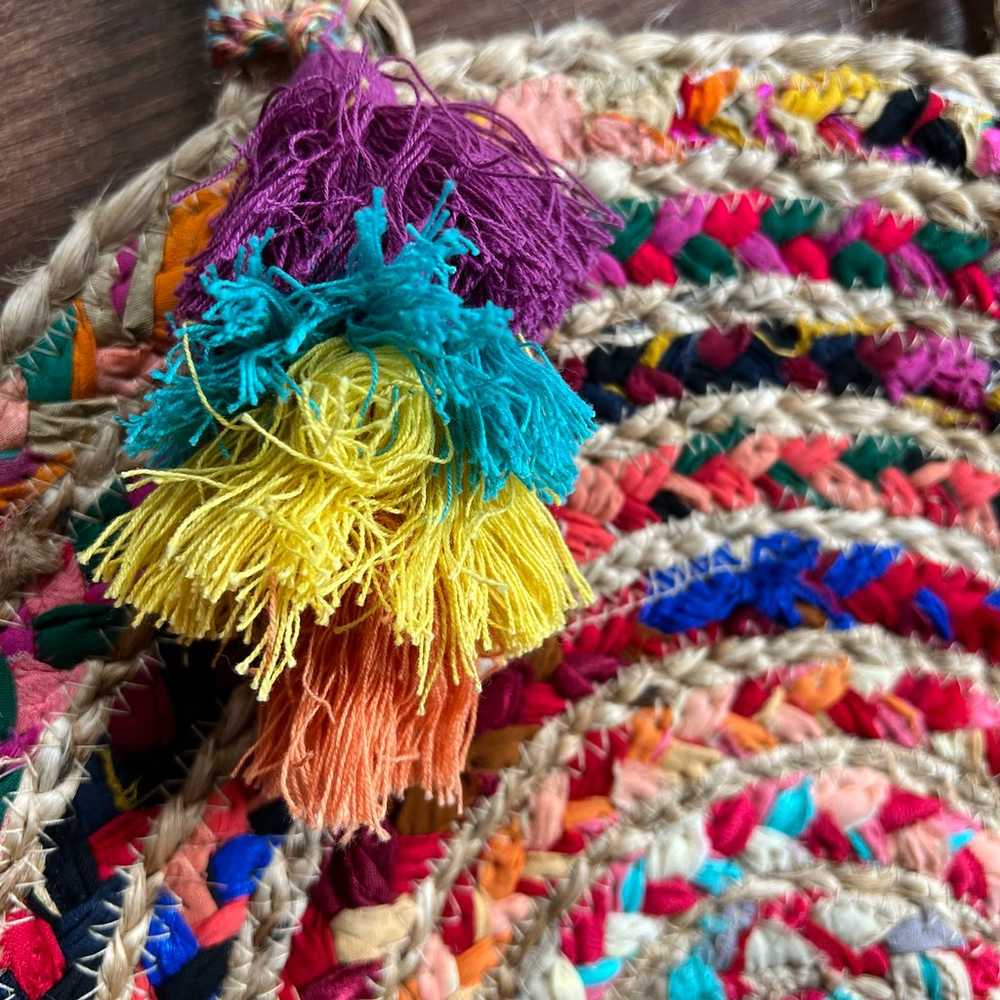 Nordstrom Shiraleah Jute Circular Colorful Croche… - image 8