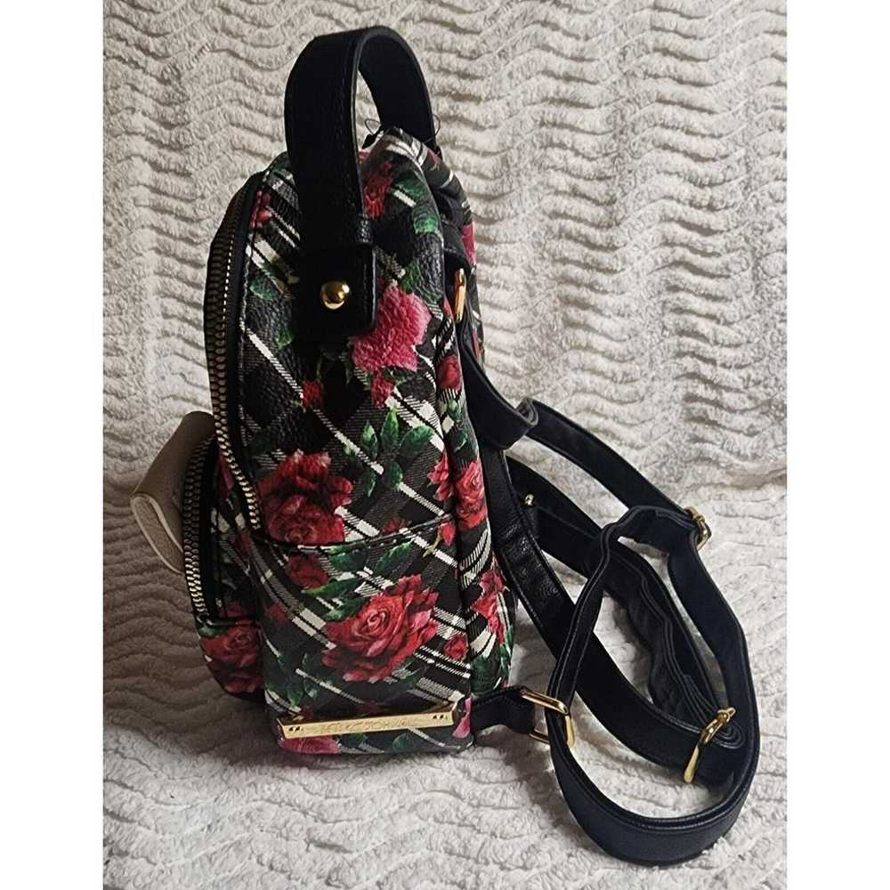 Rare BETSEY JOHNSON Mini Floral Plaid Backpack KI… - image 3