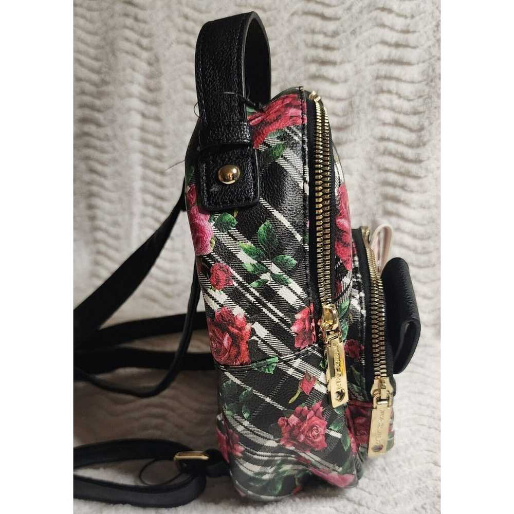 Rare BETSEY JOHNSON Mini Floral Plaid Backpack KI… - image 5