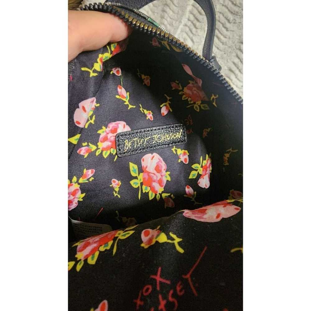 Rare BETSEY JOHNSON Mini Floral Plaid Backpack KI… - image 8