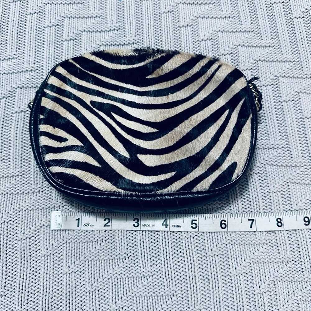 Vintage zebra print calf hair crossbody bag - image 8