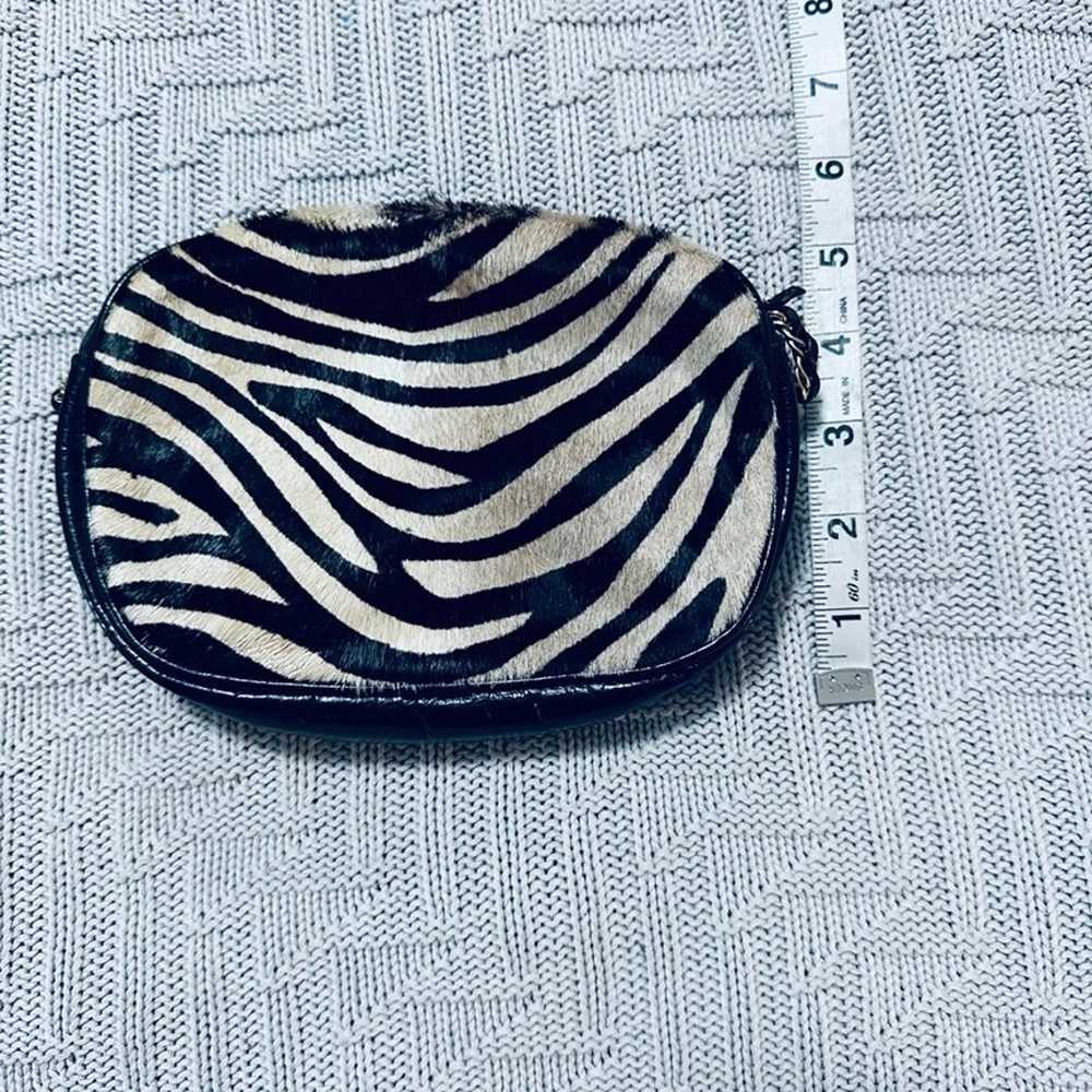 Vintage zebra print calf hair crossbody bag - image 9