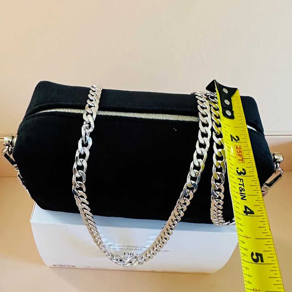 CD Make-Up Cosmetic Black Pouch with Added Chain - image 7
