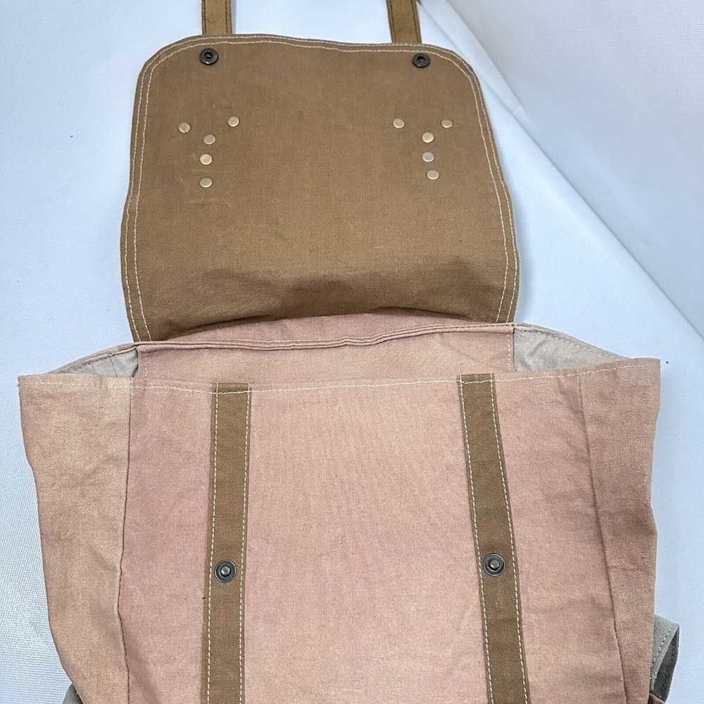 Sugar & Co Backpack Unisex Canvas Muted Colors Le… - image 7