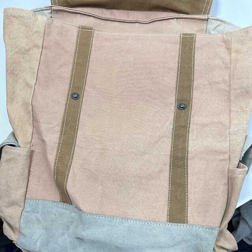 Sugar & Co Backpack Unisex Canvas Muted Colors Le… - image 8