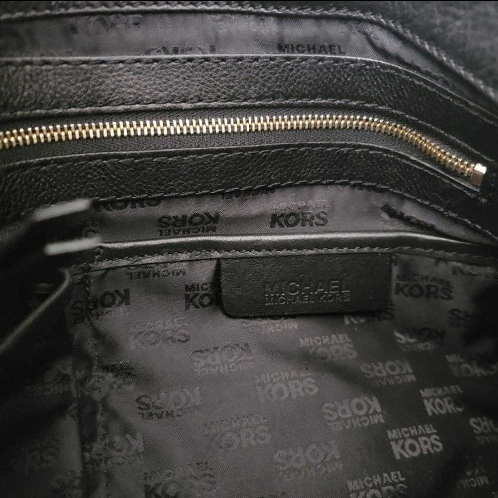 Michael kors vintage style shoulder bag black lea… - image 12