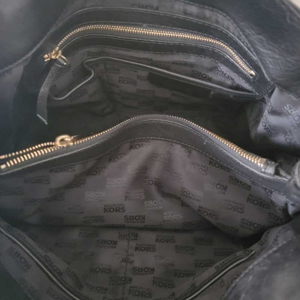 Michael kors vintage style shoulder bag black lea… - image 9