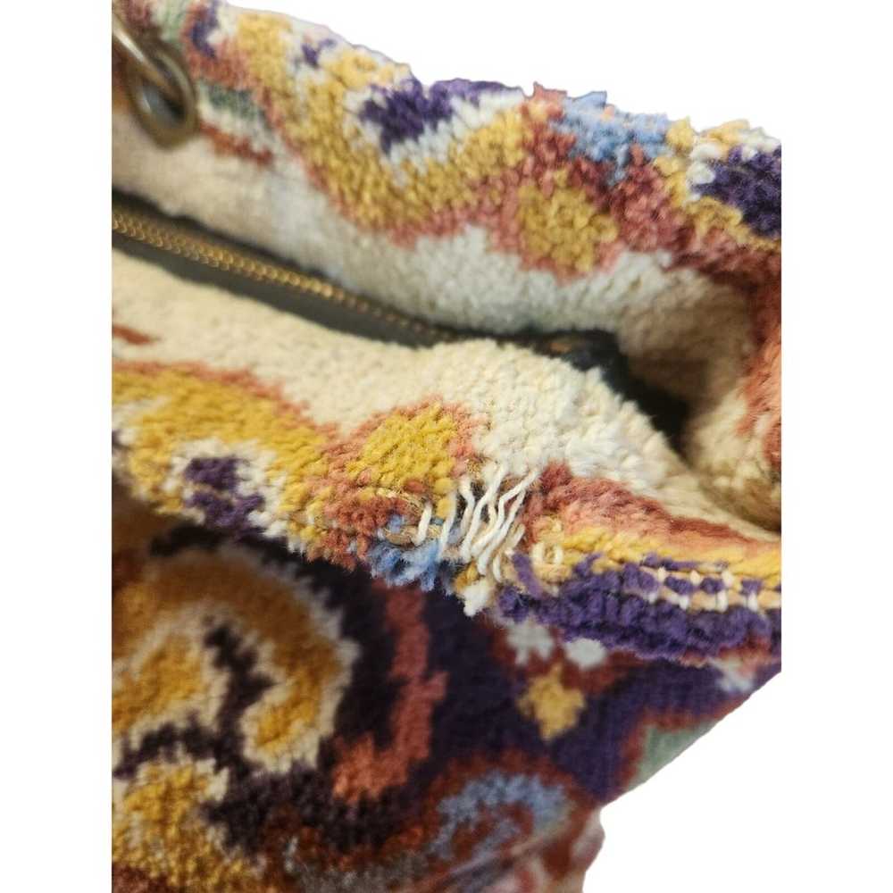 Large Vintage Gadabout 50s Floral Carpet Tapestry… - image 10
