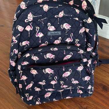 Vera Bradley flamingo navy and pink backpack