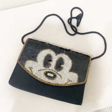 Disney Vintage Mickey Mouse Sequin Crossbody Purs… - image 1