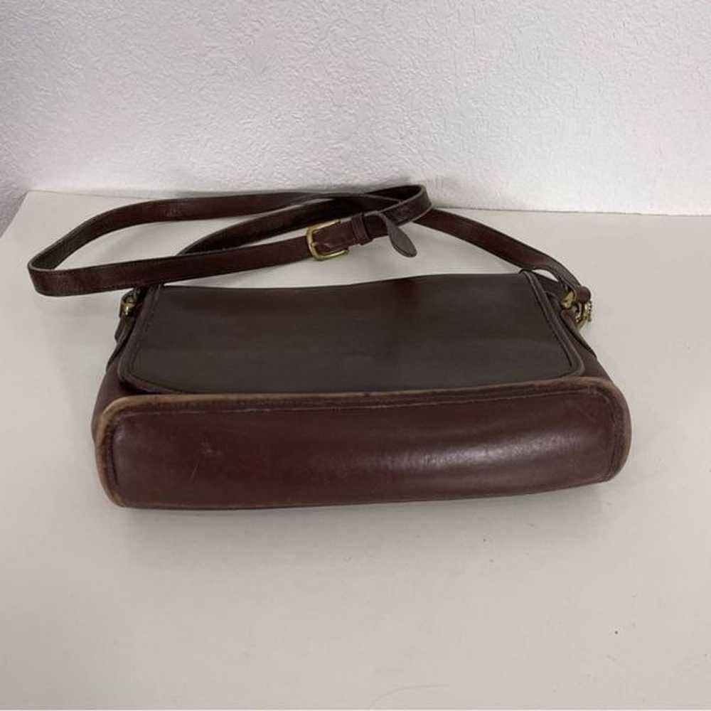 Coach Vintage Brown Leather Crossbody Purse - image 7