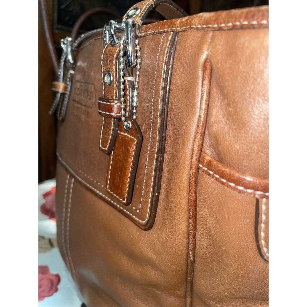 Coach Fall Classics Brown Leather Tote / Hand Bag… - image 6