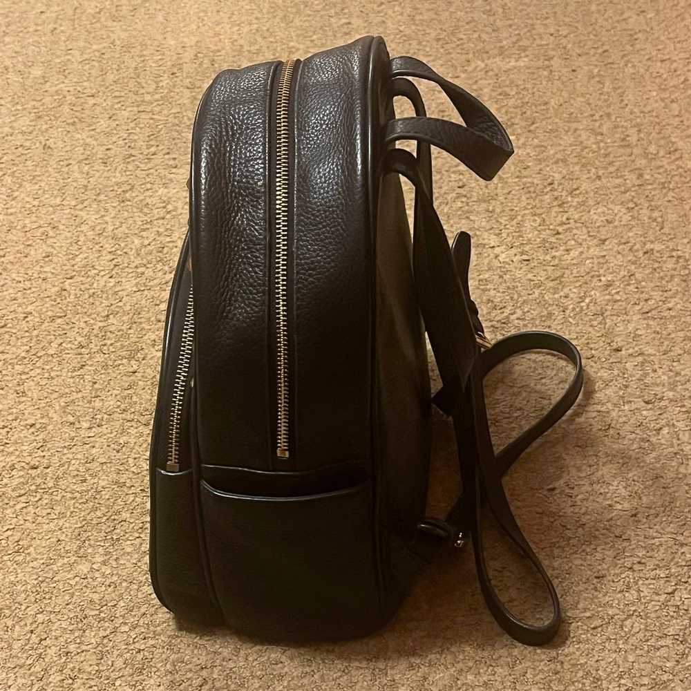 Michael Kors Black Abbey Pebbled Leather Backpack - image 3