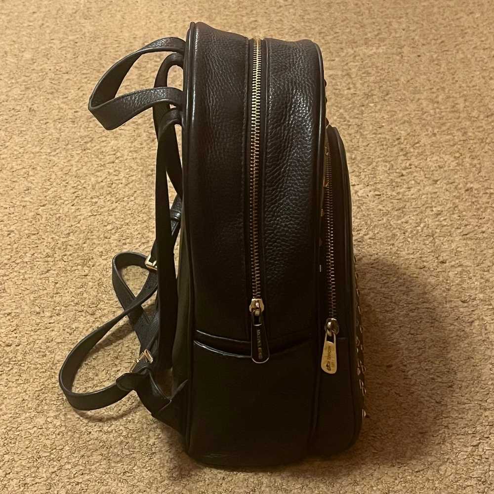 Michael Kors Black Abbey Pebbled Leather Backpack - image 4
