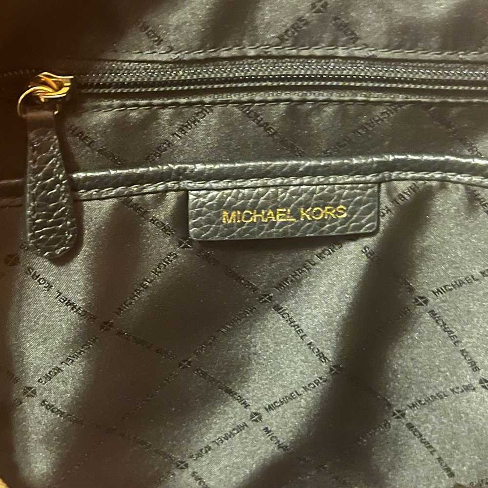 Michael Kors Black Abbey Pebbled Leather Backpack - image 6