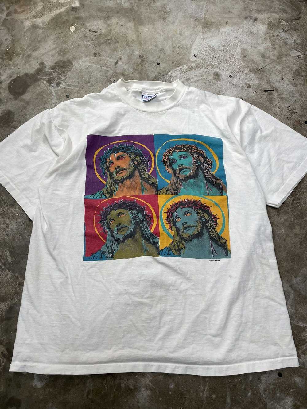 Art × Religion × Vintage 90’s Jesus Tee Pop Art A… - image 3