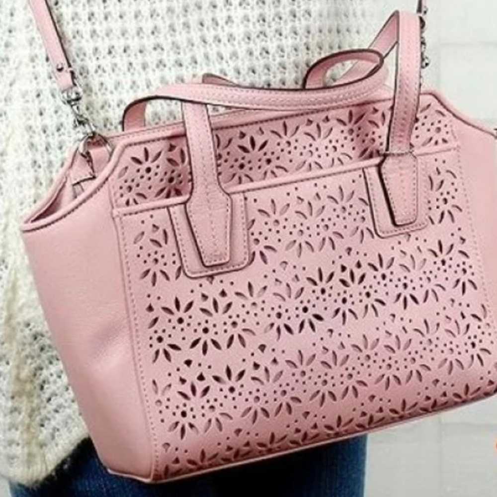 Coach Pink Leather Taylor Eyelet Mini Tote/Crossb… - image 1