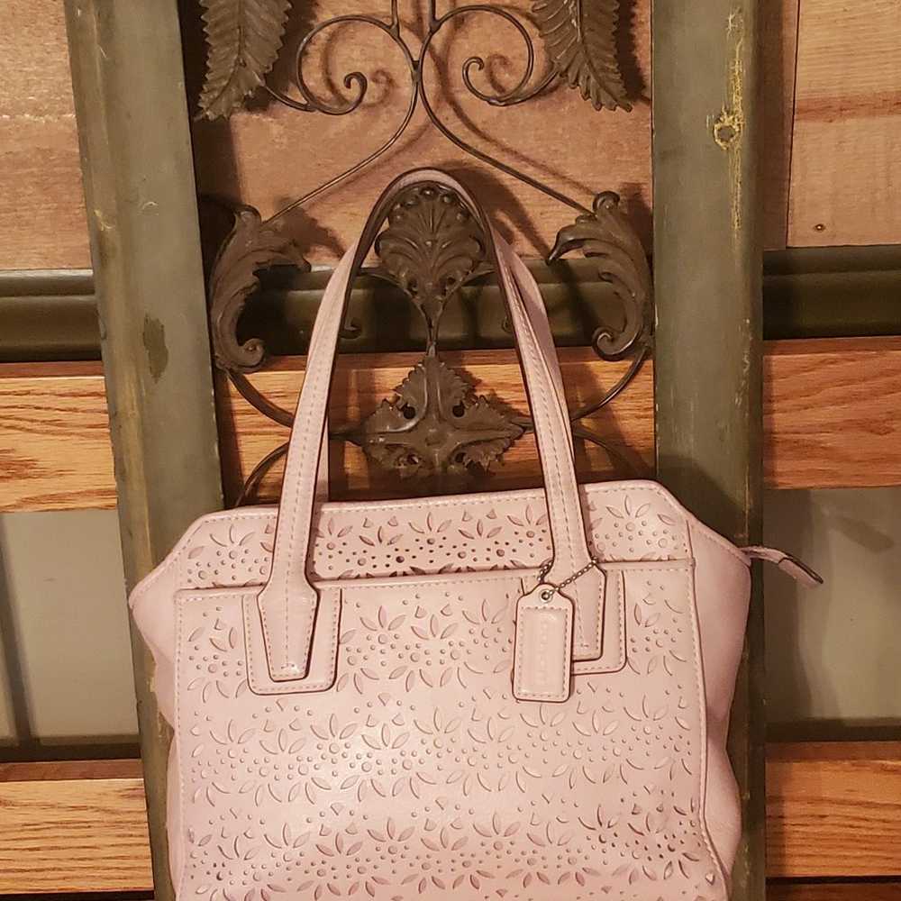 Coach Pink Leather Taylor Eyelet Mini Tote/Crossb… - image 3