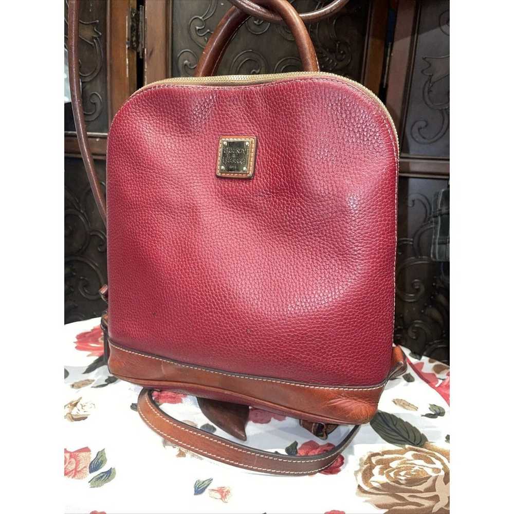Dooney and Bourke Red Leather Back Pack / Purse - image 1
