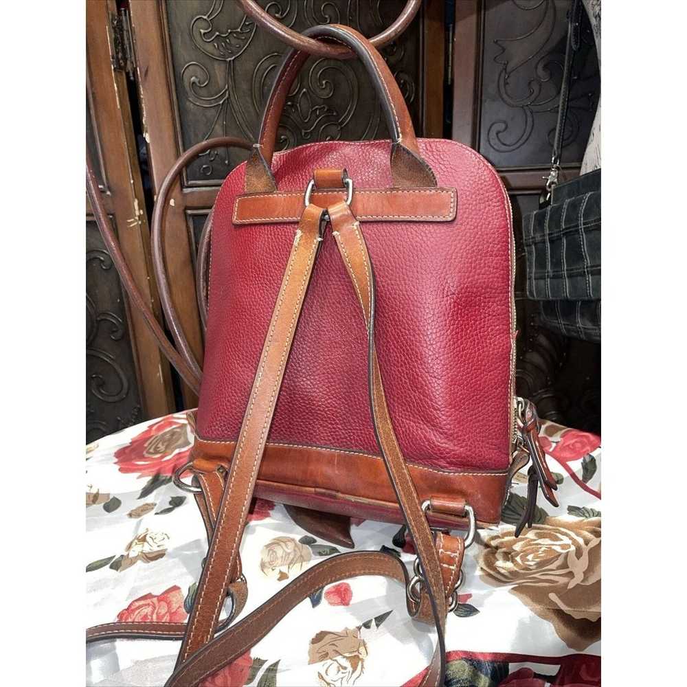 Dooney and Bourke Red Leather Back Pack / Purse - image 3