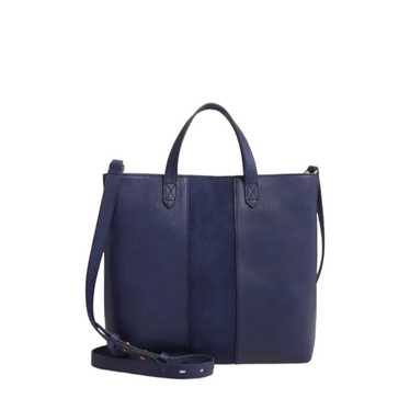 Madewell Small Navy Blue Transport Suede Leather … - image 1