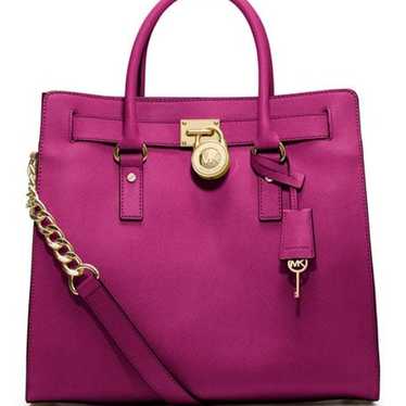 Michael Kors Hamilton pink purse - image 1