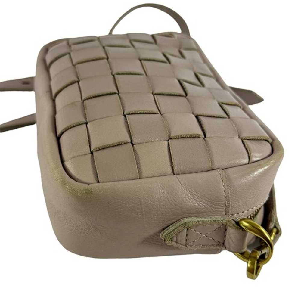 MADEWELL Taupe Leather Transport Camera Woven Lea… - image 3