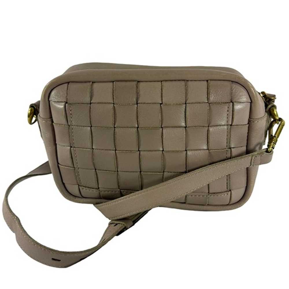 MADEWELL Taupe Leather Transport Camera Woven Lea… - image 7