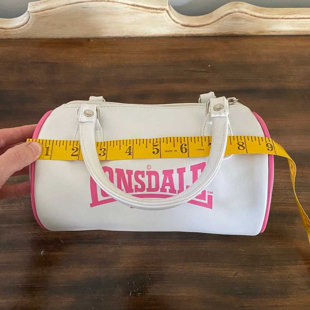 Vintage Lonsdale London Pink and White Bag - image 9