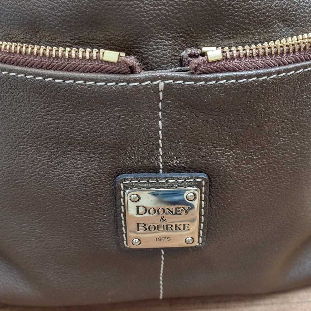 Dooney & Bourke Brown Leather Hobo Shoulder Purse… - image 2