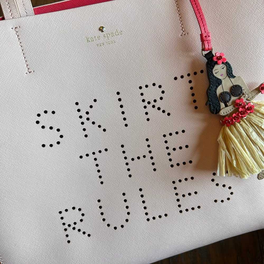 Kate Spade Handbag Skirt the Rules Hula Girl Saff… - image 2