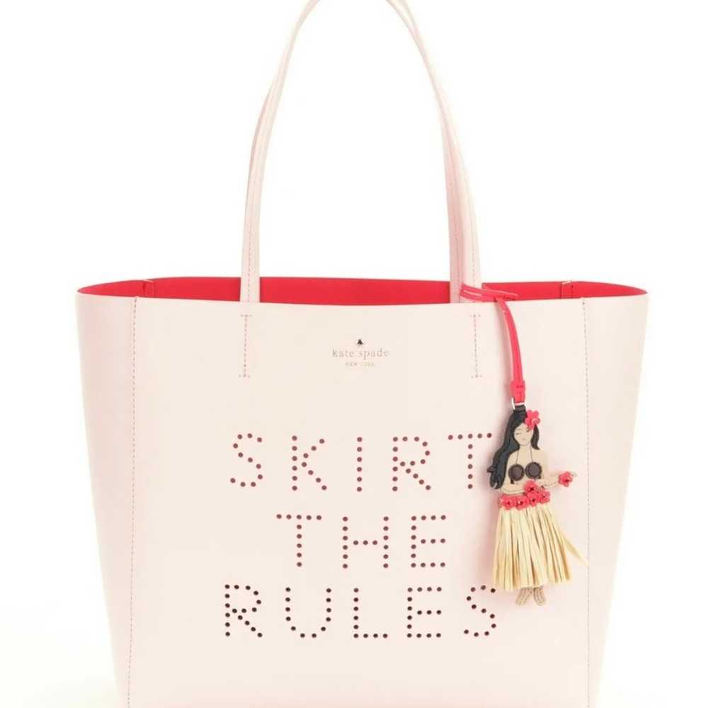 Kate Spade Handbag Skirt the Rules Hula Girl Saff… - image 4