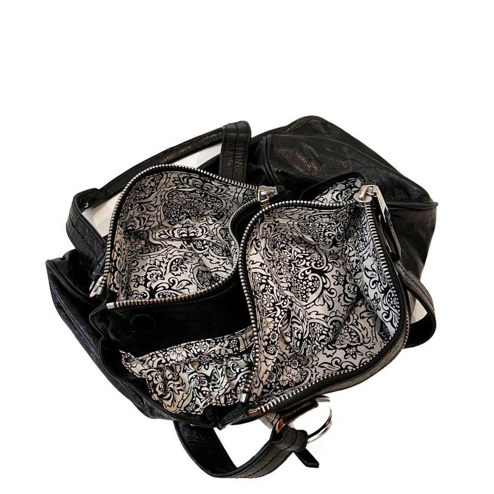 Hobo The Original Black Satchel Handbag Silver Ha… - image 6