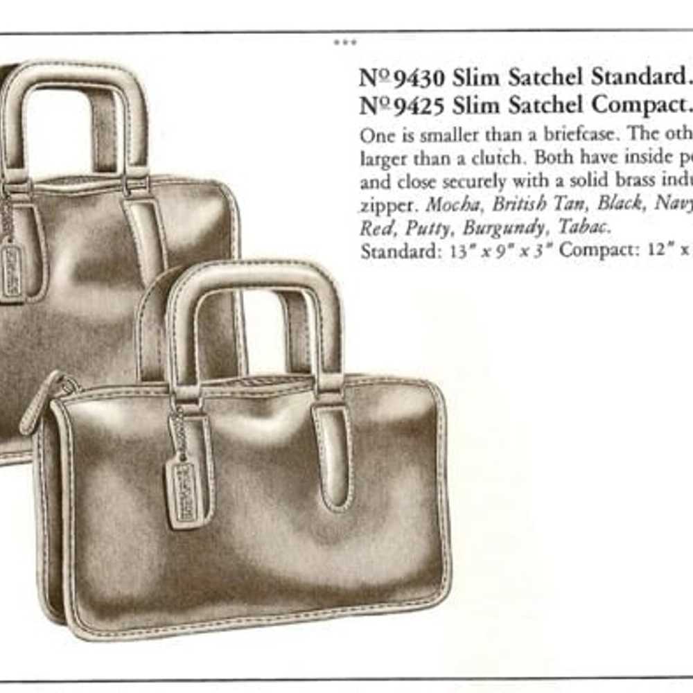 Vintage Coach Slim Satchel Compact Bag 9425 Made … - image 12