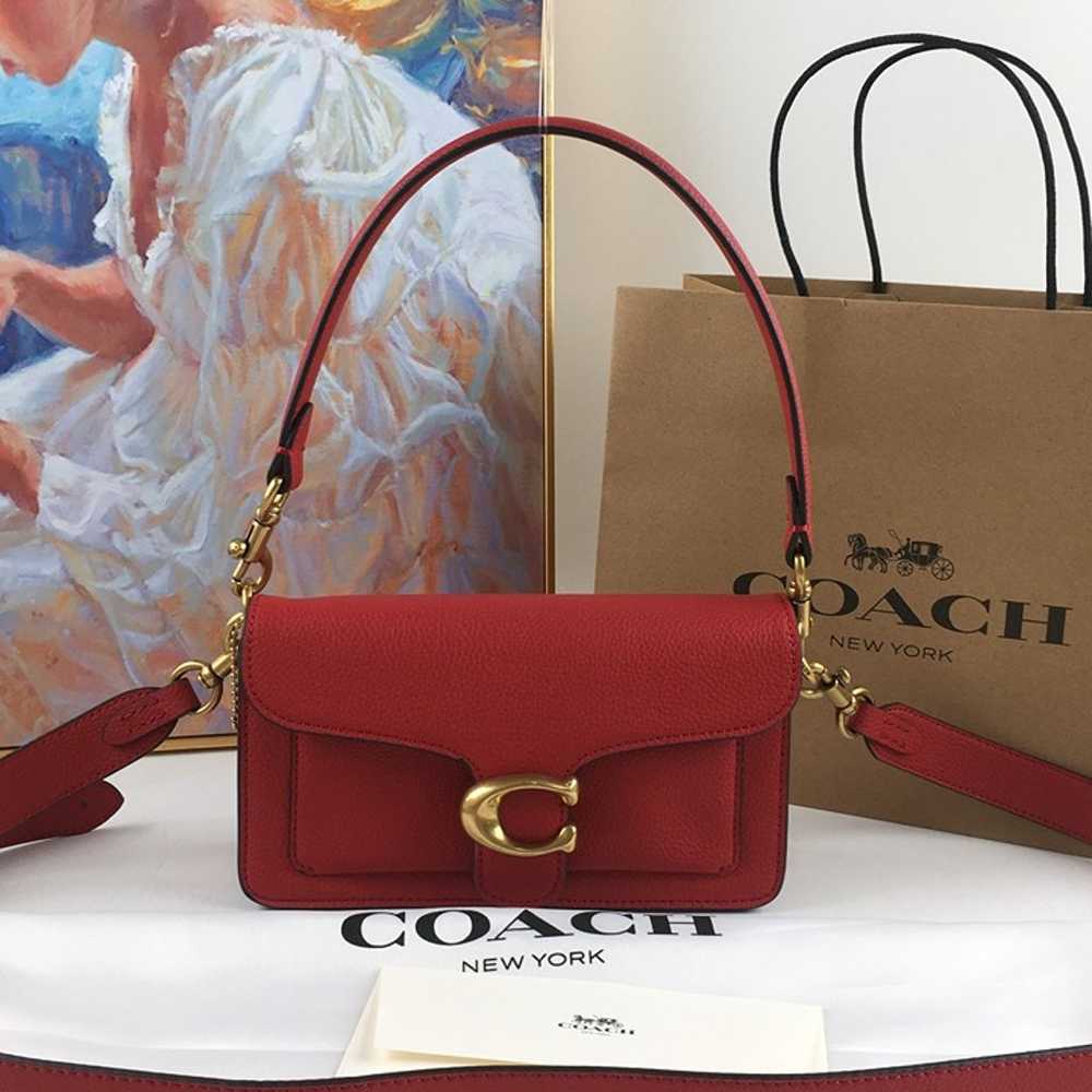 New COACH Tabby 20 Shoulder Bag Red - image 1