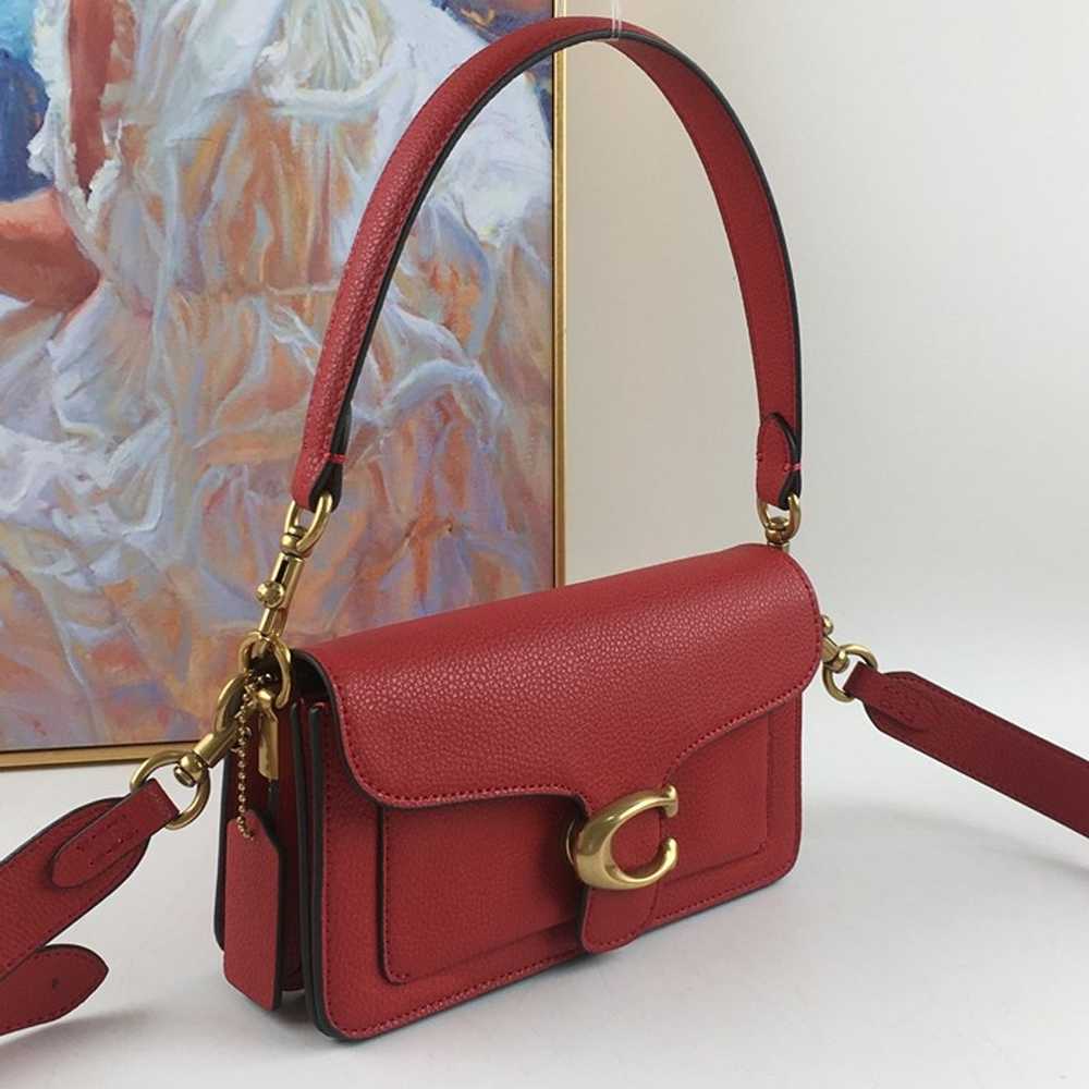 New COACH Tabby 20 Shoulder Bag Red - image 3
