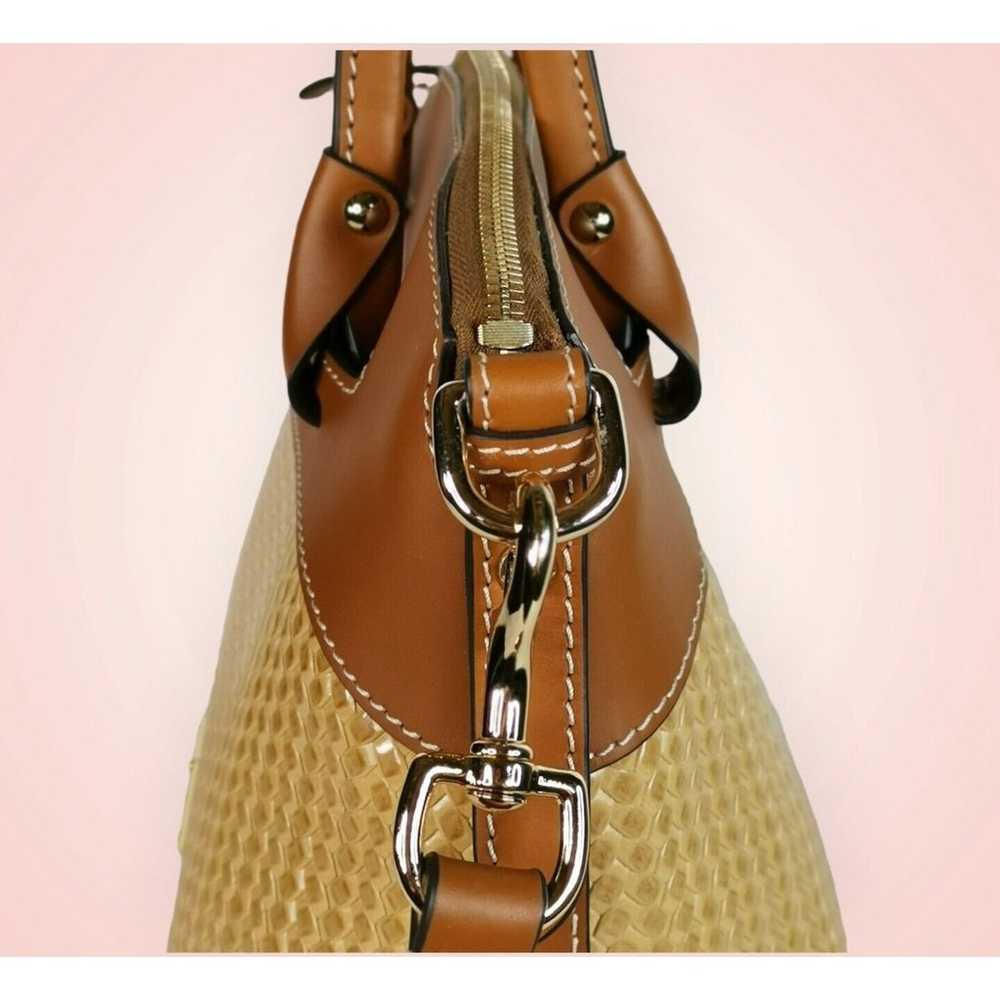 Dooney Bourke Beacon Brown Smooth Leather Woven E… - image 11
