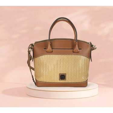 Dooney Bourke Beacon Brown Smooth Leather Woven E… - image 1