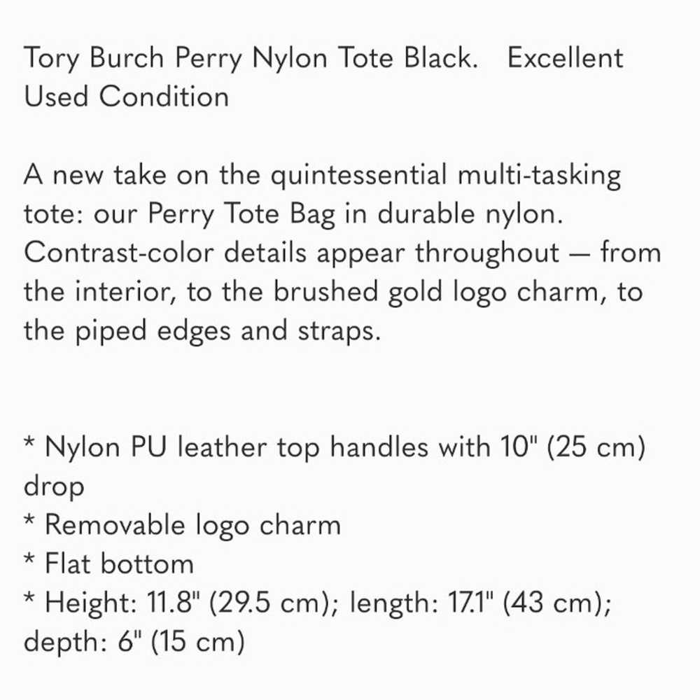 Tory Burch Perry Nylon Tote Bag Black - image 11
