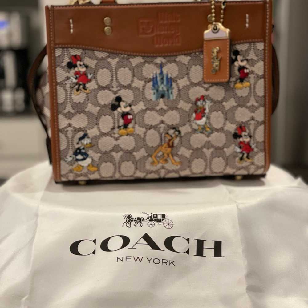 Disney X Coach Rogue Bag 25 In Signature Textile … - image 2