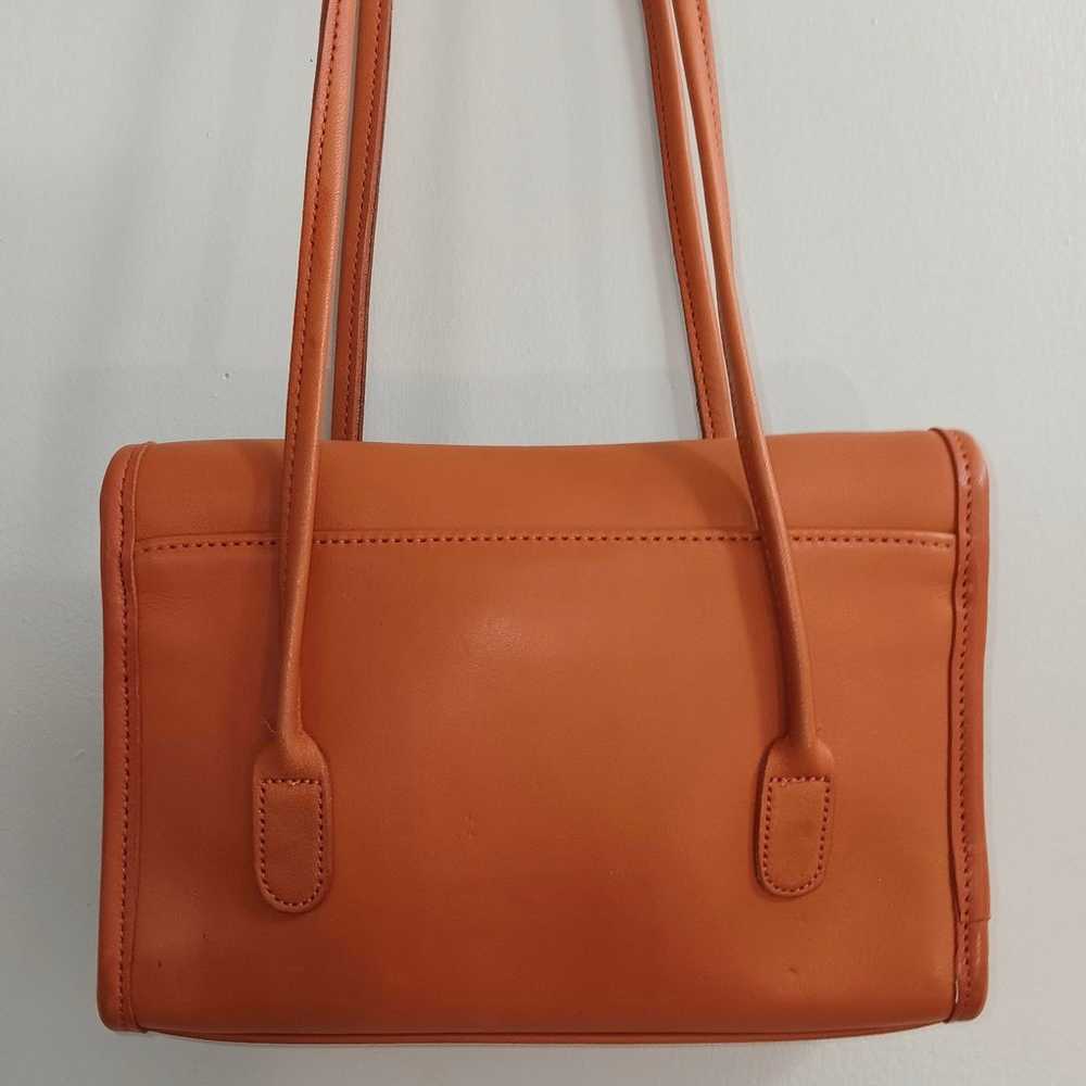 Vintage COACH Laurie Flap Shoulder Bag Purse in R… - image 3
