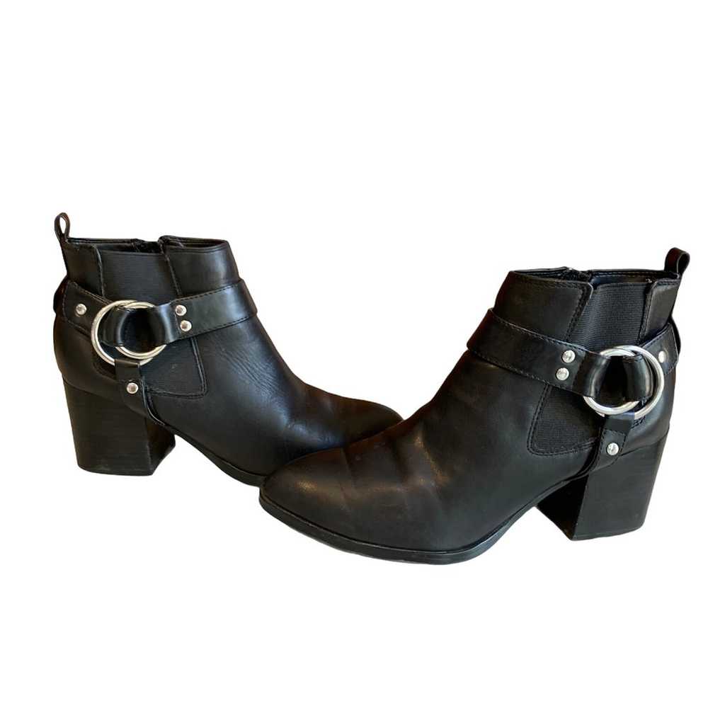Marc Fisher black leather booties 8.5 - image 2