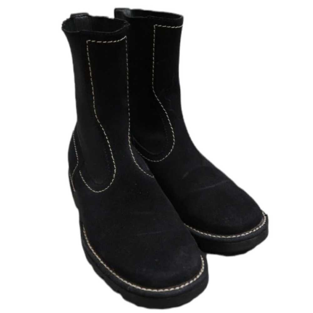 Cole Haan Leather Boot Chelsea Boot Black Suede P… - image 2
