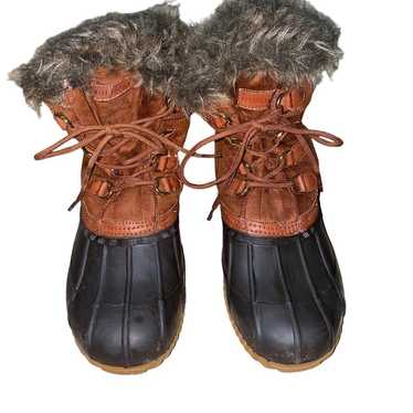 Tommy Hilfiger Faux Fur Lined Duck Boots Leather s